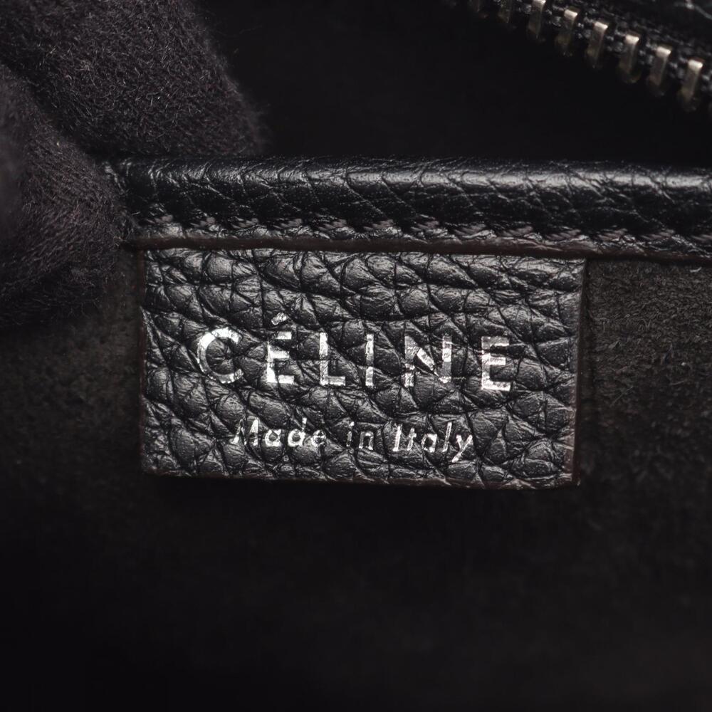 Celine Luggage 2way Shopper Handbag Leather Black - Picture 4 of 9